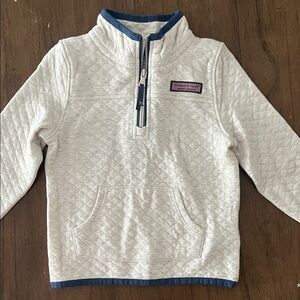 Vineyard Vines Kids' Cream Quilted Pullover